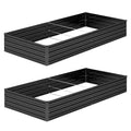 2PCS 12x4x1FT Galvanized Raised Garden Bed Kit C8587
