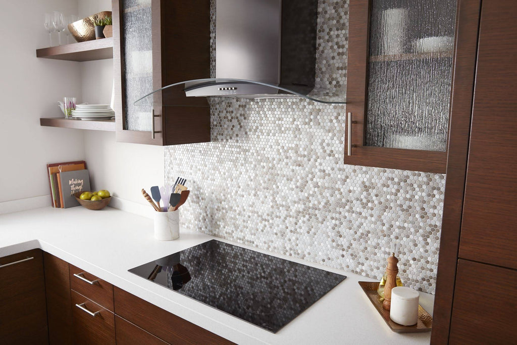Black Stainless Concave Glass Wall Mount Range Hood M536