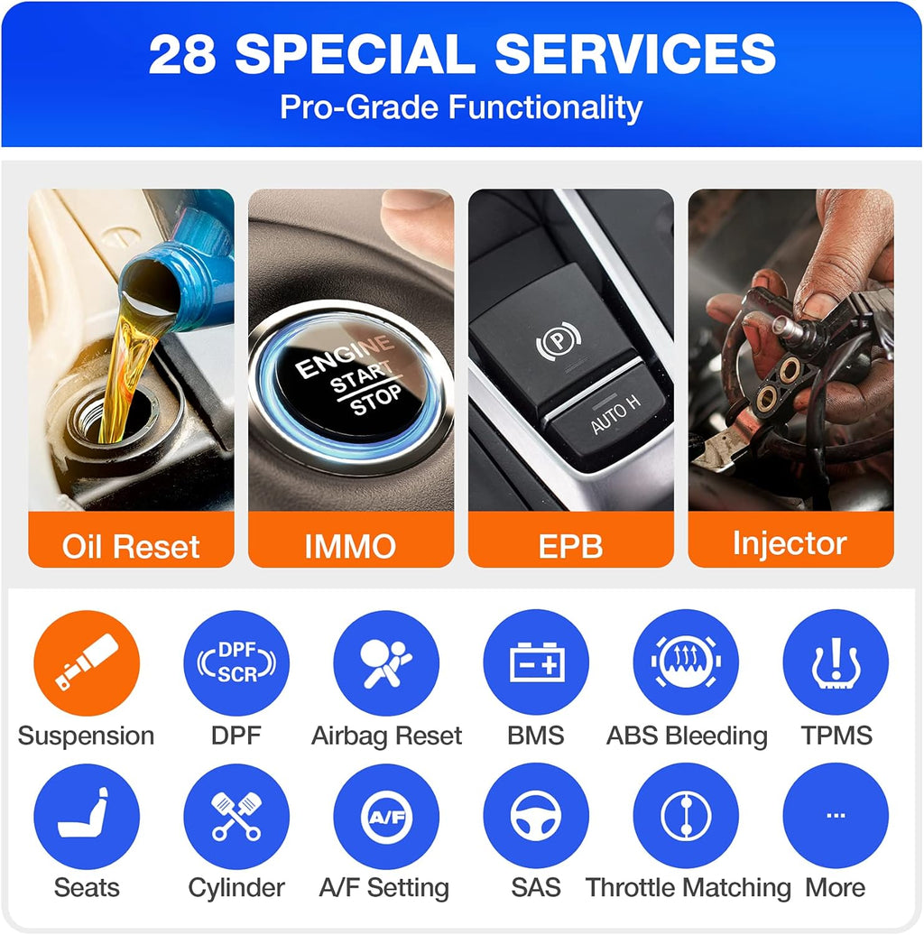 OBD2 Diagnostic Tool with TPMS and Sensor Programming F8610