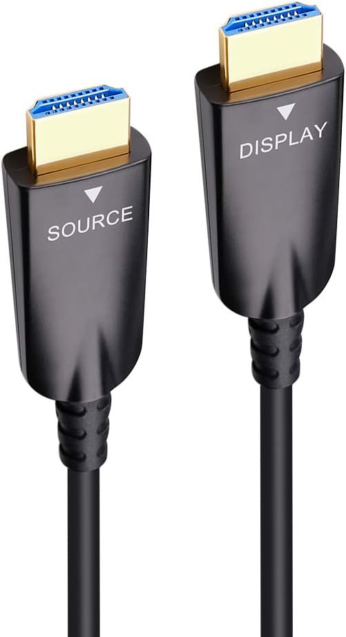 75ft Fiber Optic HDMI Cable 4K 30Hz 1080p 60Hz Black T7634