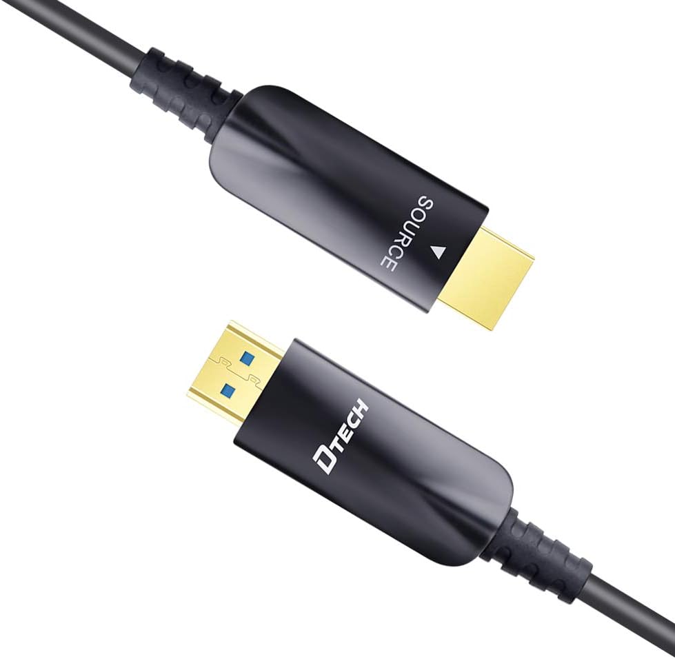 75ft Fiber Optic HDMI Cable 4K 30Hz 1080p 60Hz Black T7634