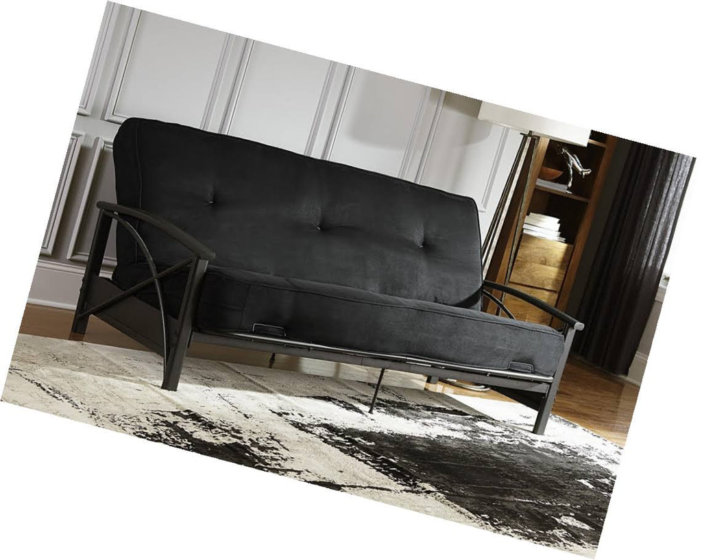 8-Inch Independently Encased Coil Futon Mattress Full Size Black I9623