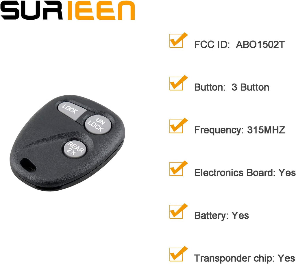 Keyless Entry Remote Control Replacement O574