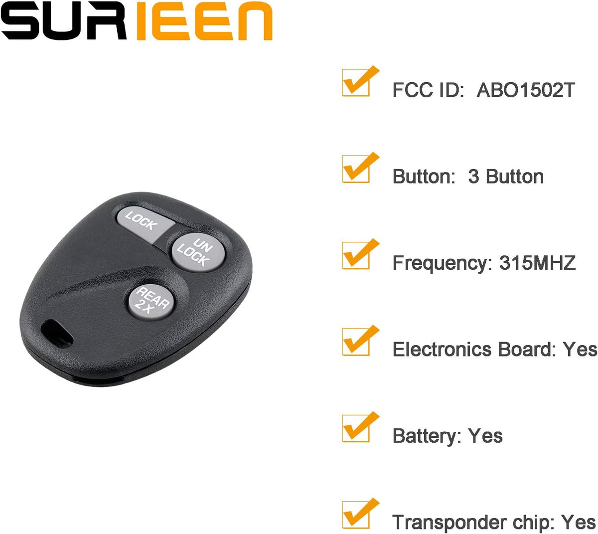 Keyless Entry Remote Control Replacement O574