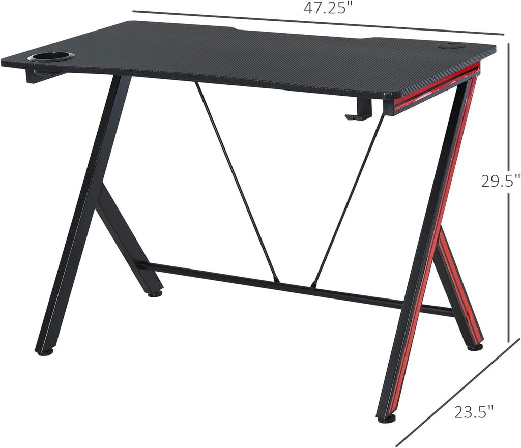 47 inch Gaming Computer Desk with Cup Holder L384