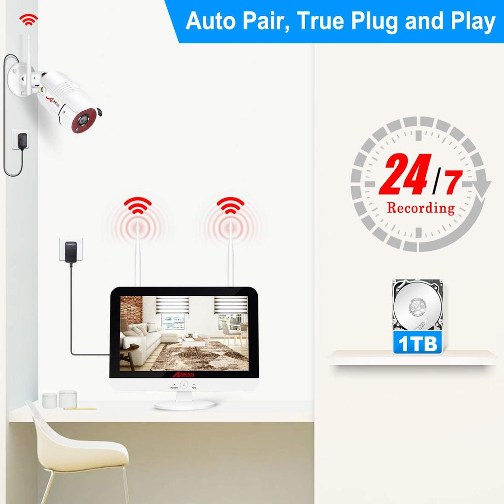 8 Channel 2K Wireless Security Camera System with 1TB Hard Drive C156105