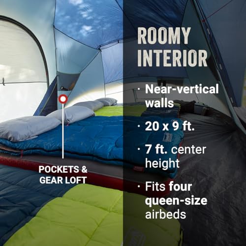 Large Family Tent with Rainfly & Carry Bag V4289