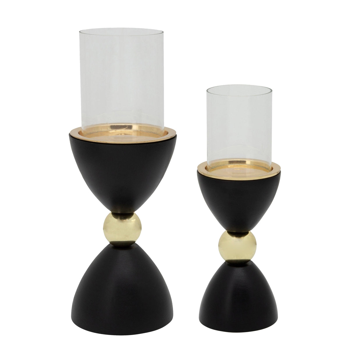 Black Pillar Candle Holder C144