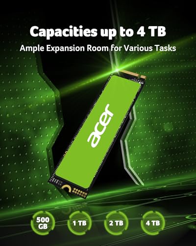 1TB NVMe Gen4 PCIe 4.0 M.2 2280 Internal Solid State Drive J1302