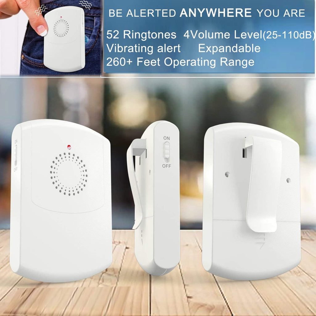 Wireless Motion Sensor Alert Room Bed Alarm with 3 Receiver and 2 Monitor Motion M549607