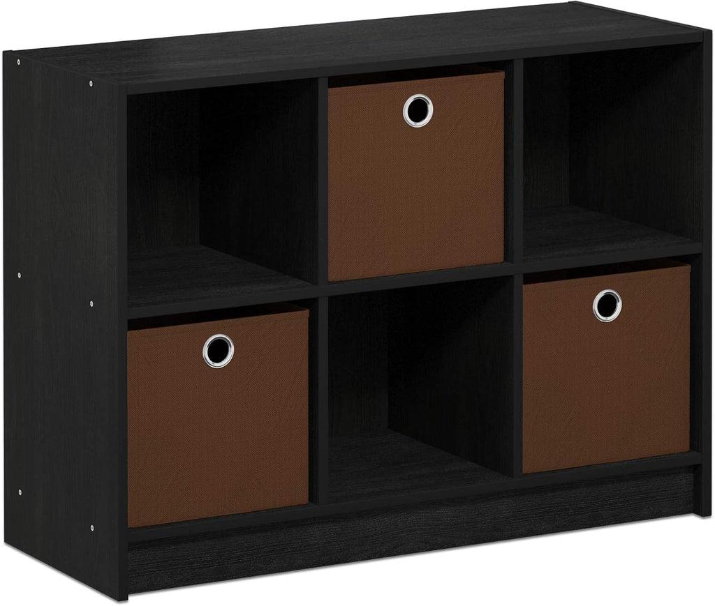 3x2 Bookcase Storage with Bins, Light Cherry/Ivory, Pack of 2 V469312