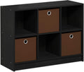 3x2 Bookcase Storage with Bins, Light Cherry/Ivory, Pack of 2 V469312