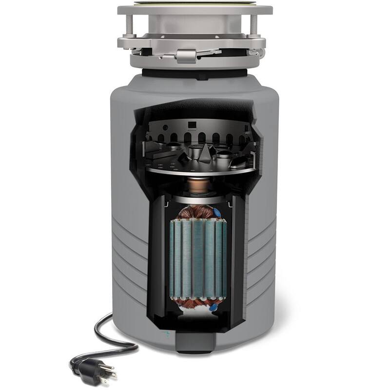 1/3 hp Continuous Feed Garbage Disposal with Power Cord U660
