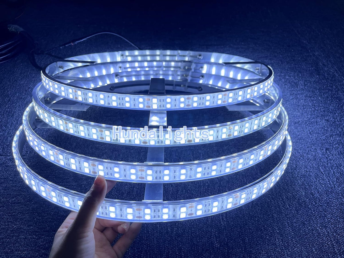 15.5 IP68 Brightest BLUE DOUBLE ROW LED Wheel Rim Lights C811690