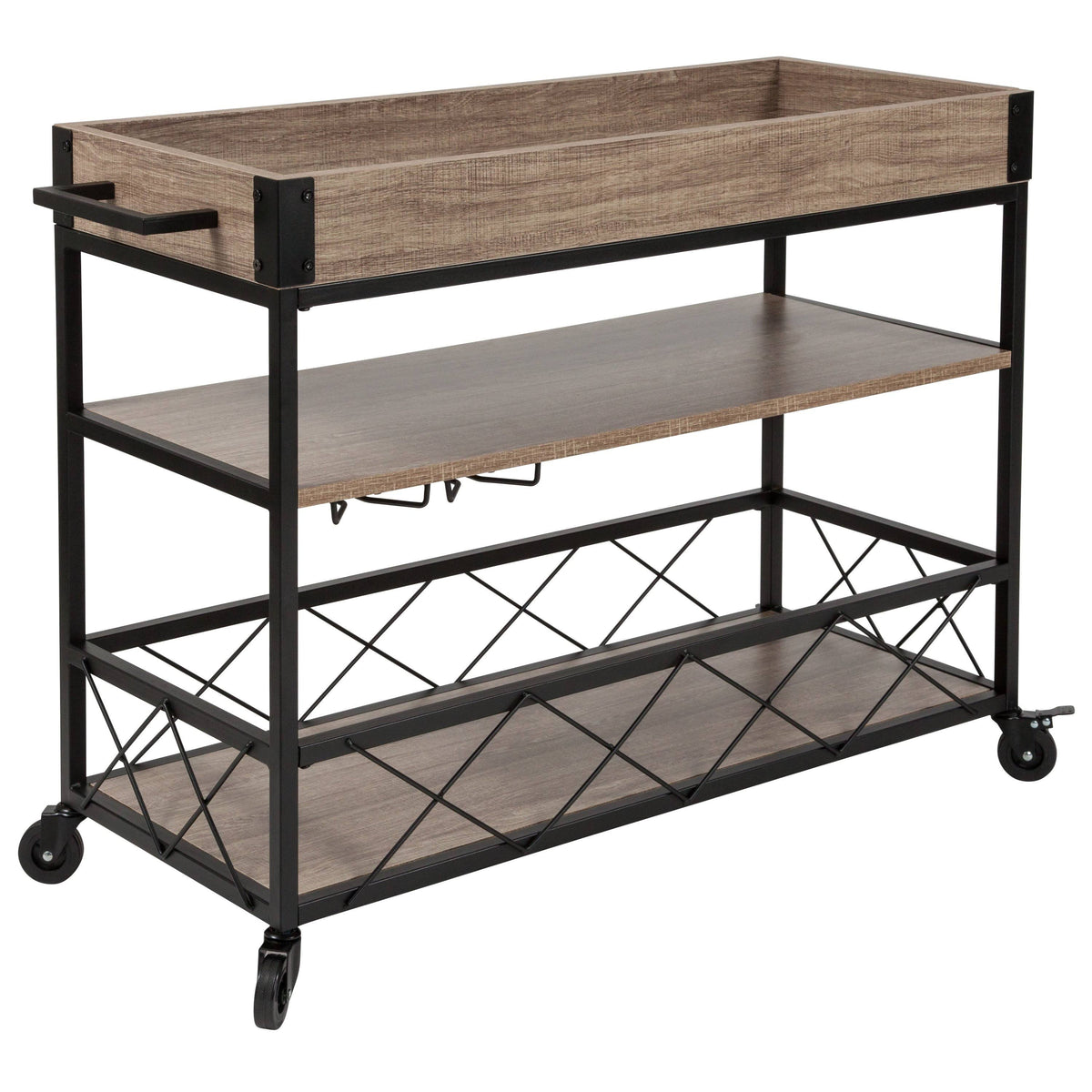 Oak Wood Kitchen Bar Cart M29687
