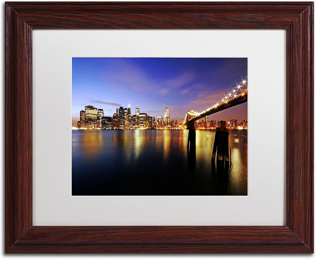 16 by 20-Inch White Matte Wood Frame Artwork E6457