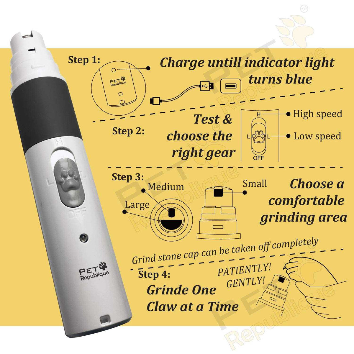 Cordless Dog & Cat Nail Grinder & Nail Clippers R543897