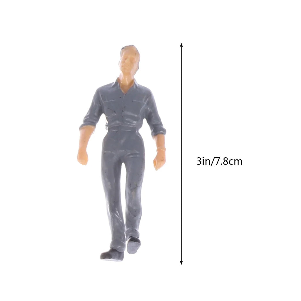 Mini Multicolor Painted Moulds People Figures for Doll House B4245