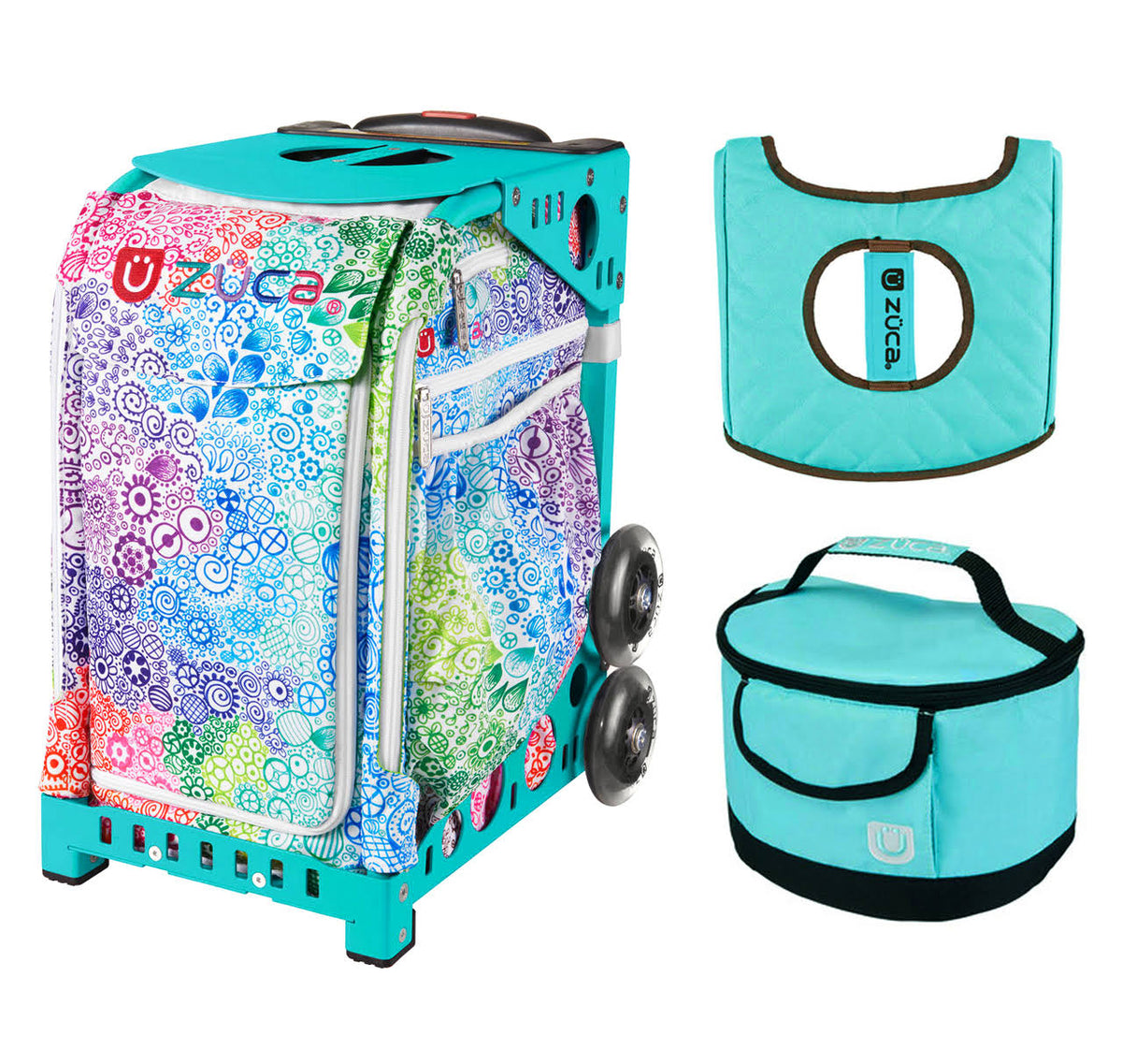 Turquoise Sport Bag with Seat Cover and Lunchbox M15075
