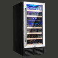 15 Bottle Dual Zone Stainless Steel Wine Cooler Z512