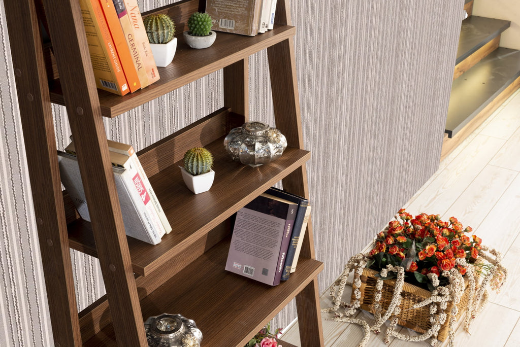 5 Tier Wood Ladder Bookshelf G1214