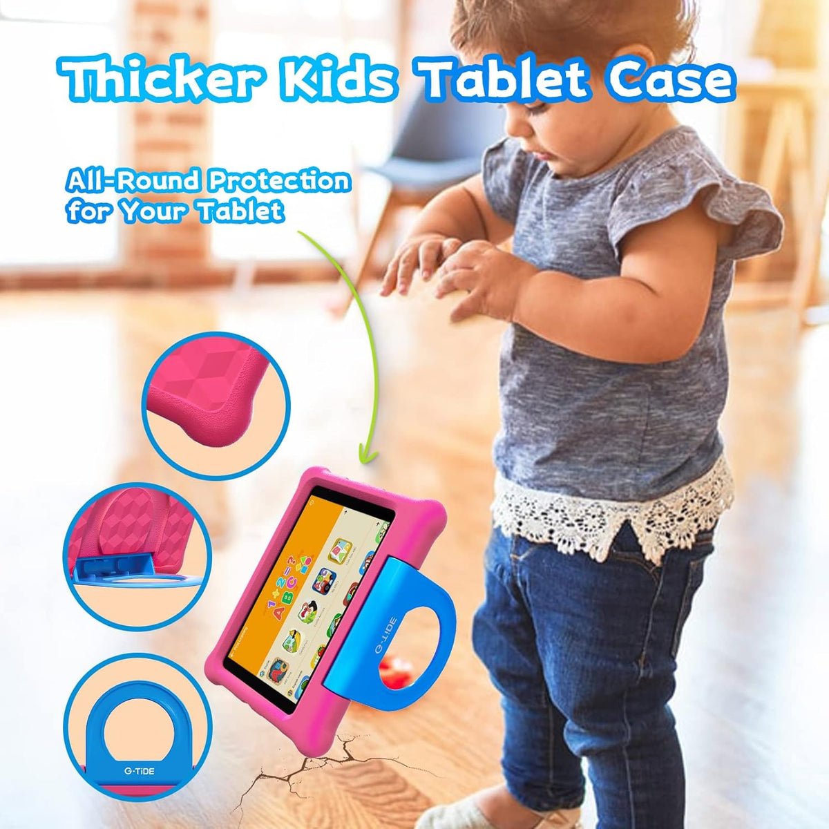 Pink Kids Tablet with Kid-Proof Case Y5855