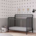 4-in-1 Convertible Metal Crib Matte Black C960605