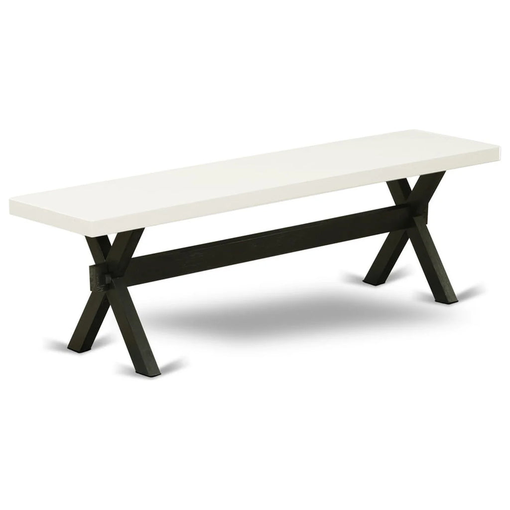 6-Pc Dining Table Set with Parson Chairs and Bench C593020