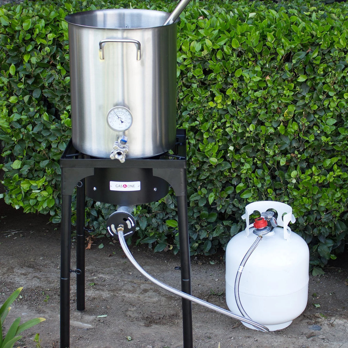 Propane 200,000-BTU Single Outdoor Brewing Burner with Adjustable Height V6987