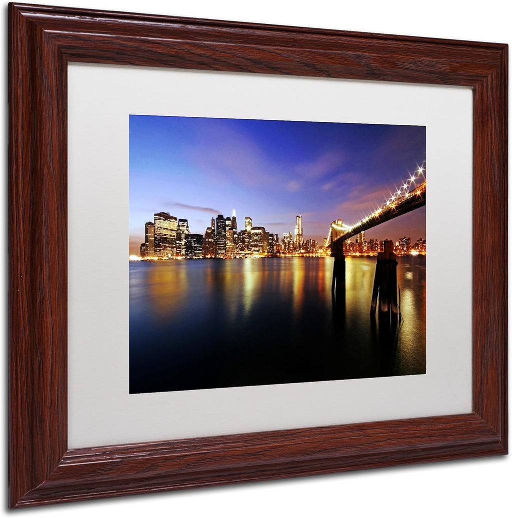 16 by 20-Inch White Matte Wood Frame Artwork E6457