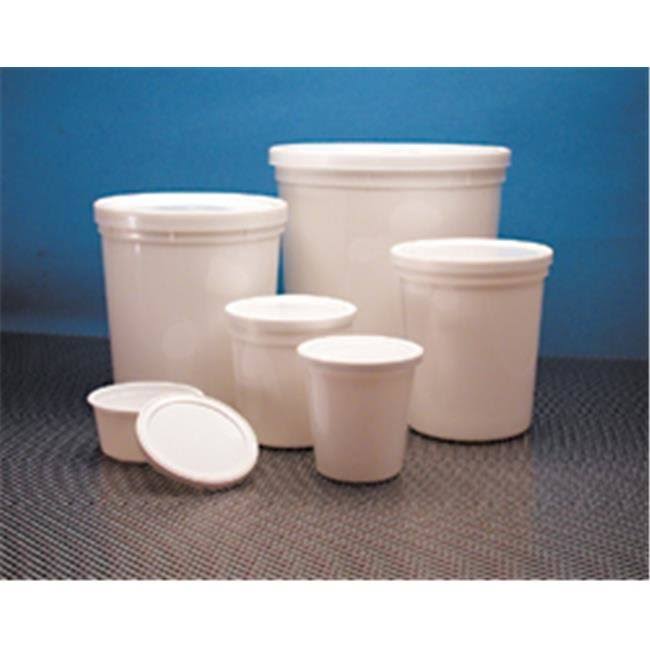 White HDPE 165 oz Disposable Specimen Container N15116