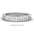 Platinum 950 Prong Setting Two Row Band Eternity Ring O81256
