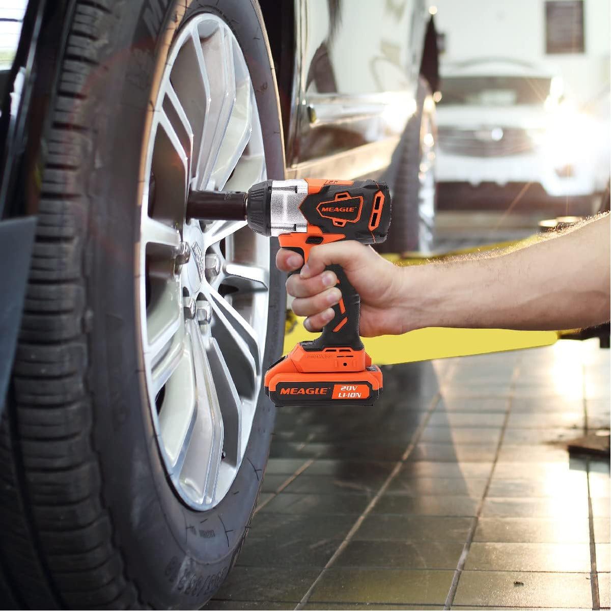 20V Max Brushless Cordless Impact Wrench 4.0 Ah Battery Powered 1/2 inch Square Drive Pack of 2 I3545