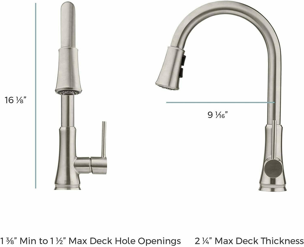 Polished Chrome Pull-Down Single Handle Kitchen Faucet L3280
