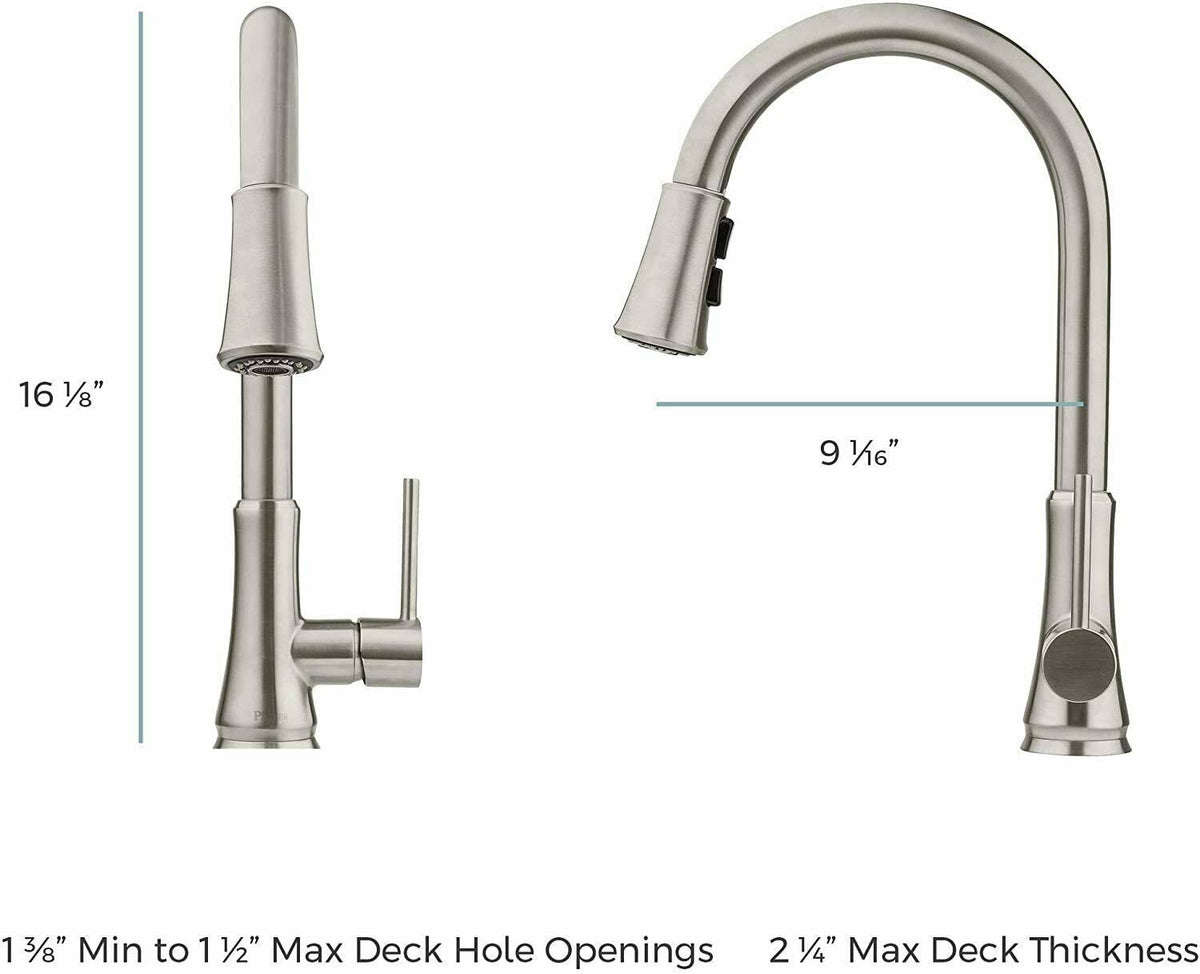 Polished Chrome Pull-Down Single Handle Kitchen Faucet L3280