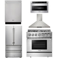 36 In. Propane Gas Range, Range Hood, Microwave Drawer, Refrigerator, Dishwasher W669