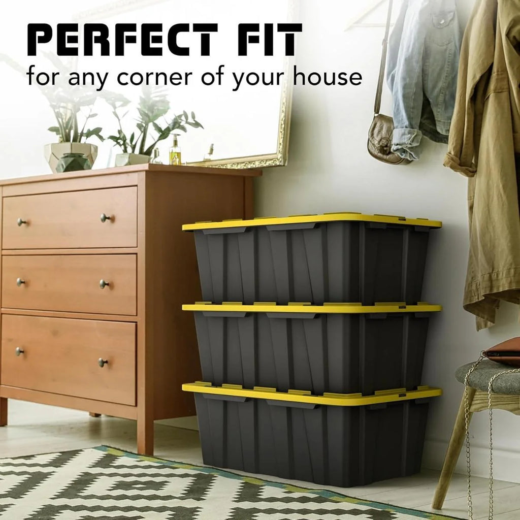 12 Gallon Clear Plastic Storage Bin with Latching Lids O3779