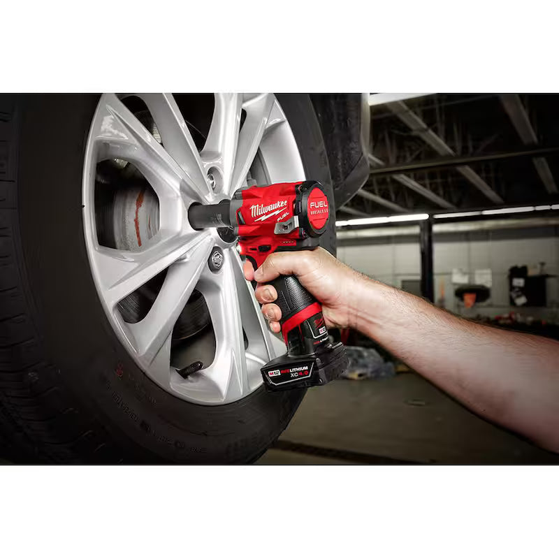 12V Lithium-Ion Brushless Cordless 3/8 in. Impact Wrench Kit & 3/8 in. Ratchet T626657