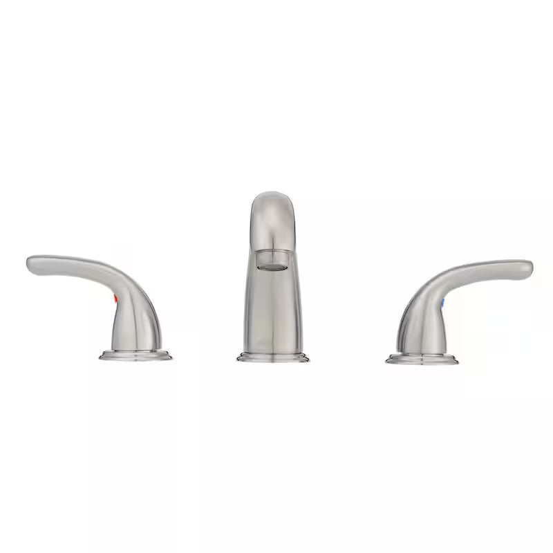 8 in. Widespread Double-Handle High-Arc Bathroom Faucet in Brushed Nickel Y67915