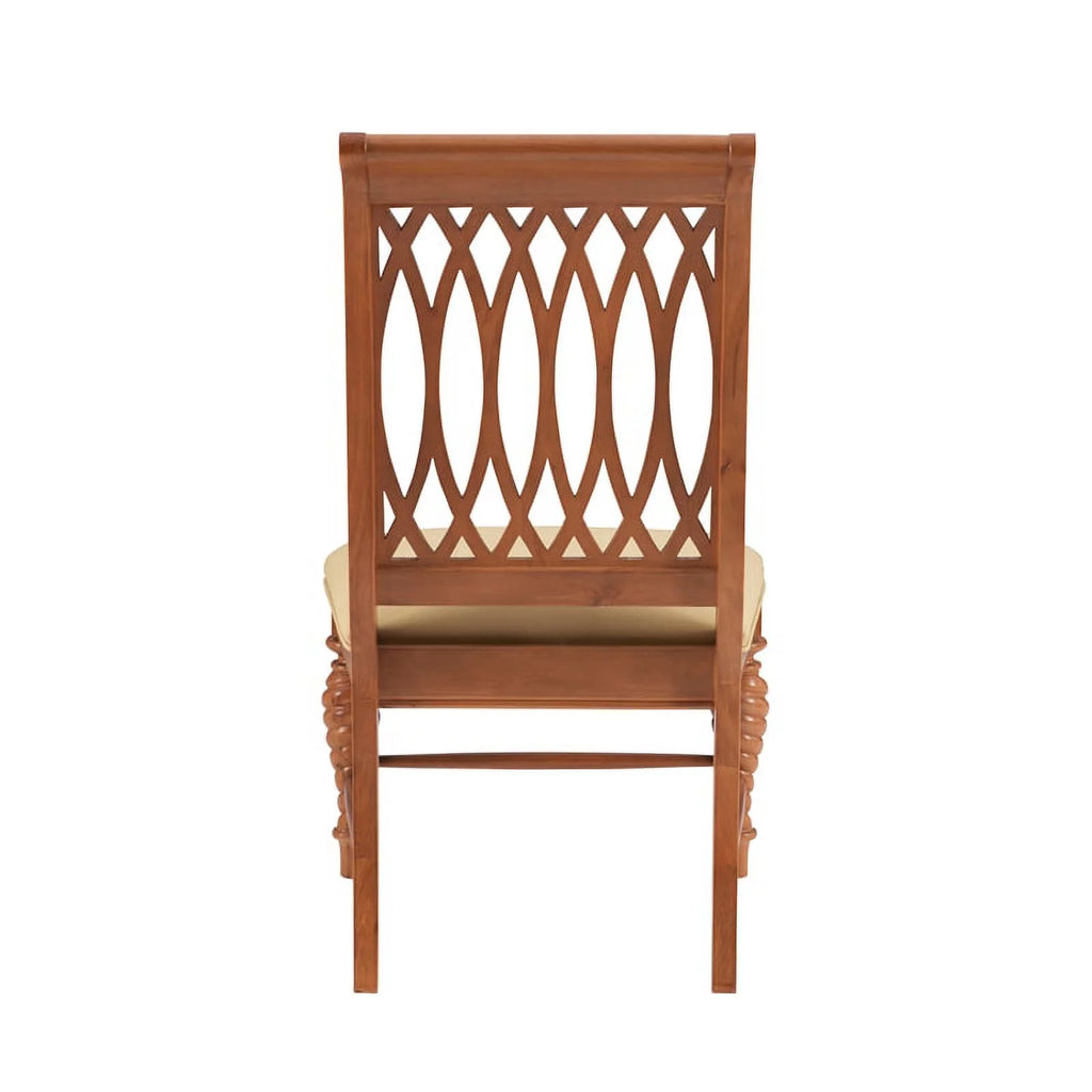 Natural Brown Faux Leather Chairs Set of 2 U273