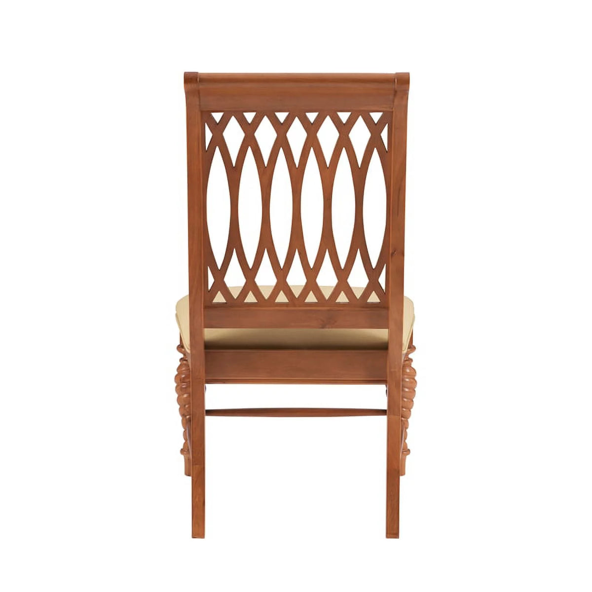 Natural Brown Faux Leather Chairs Set of 2 U273