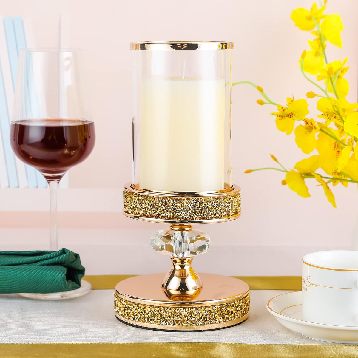 Crystal Pillar Candle Holder Z907639