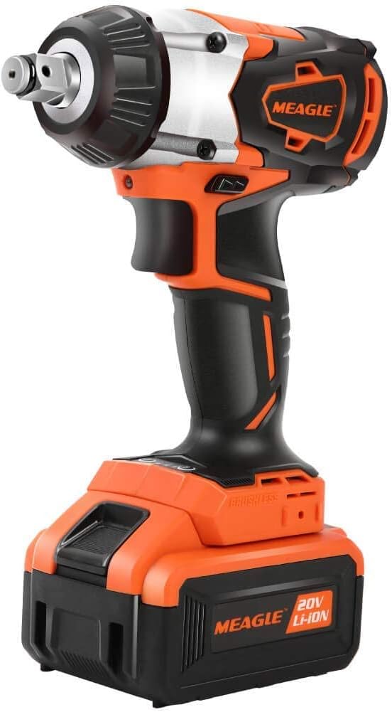 20V Max Brushless Cordless Impact Wrench 4.0 Ah Battery Powered 1/2 inch Square Drive Pack of 2 I3545