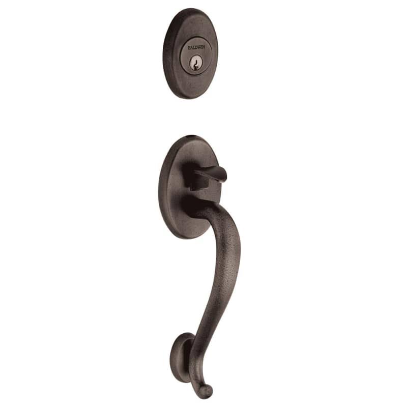 Distressed Oil-Rubbed Bronze Handleset with Classic Knob O18194