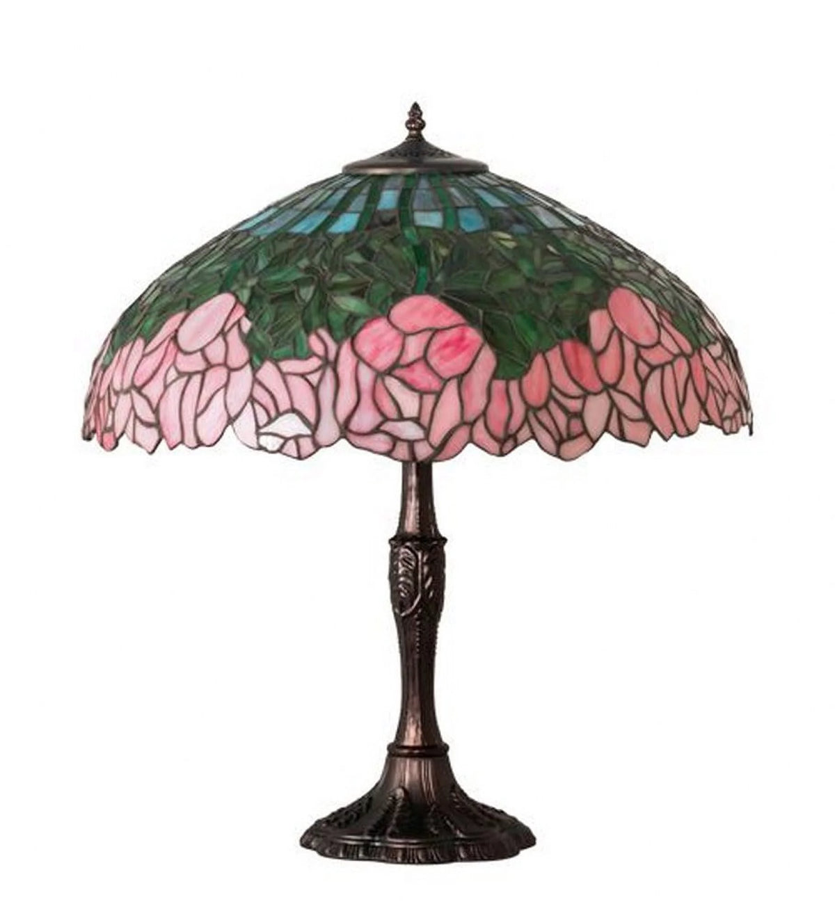 26" High Tiffany Cabbage Rose Table Lamp A663
