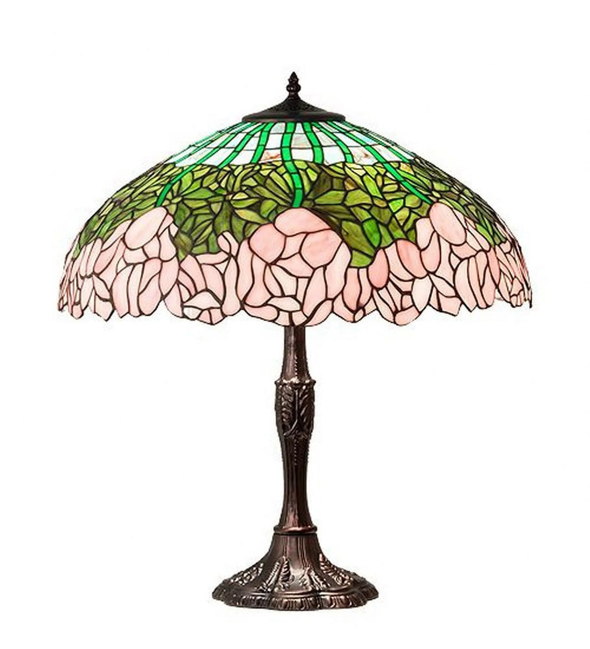 26" High Tiffany Cabbage Rose Table Lamp A663