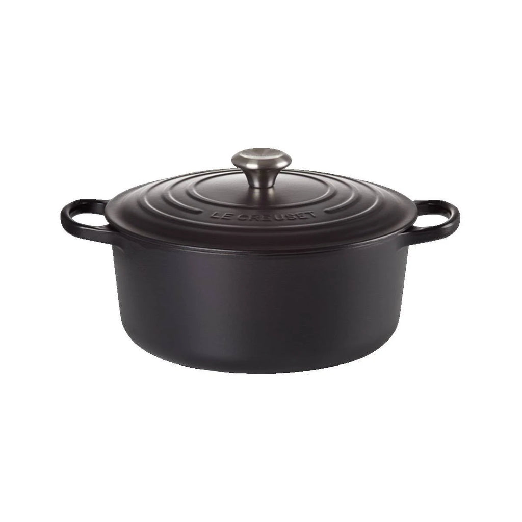 Satin Black Cast Iron Casserole D945