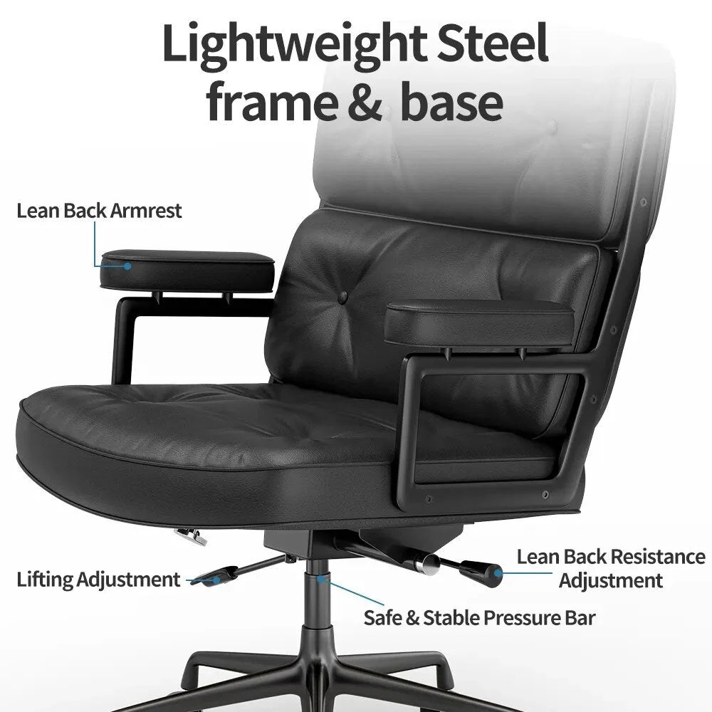 Genuine Leather Rotating Office Chair I873