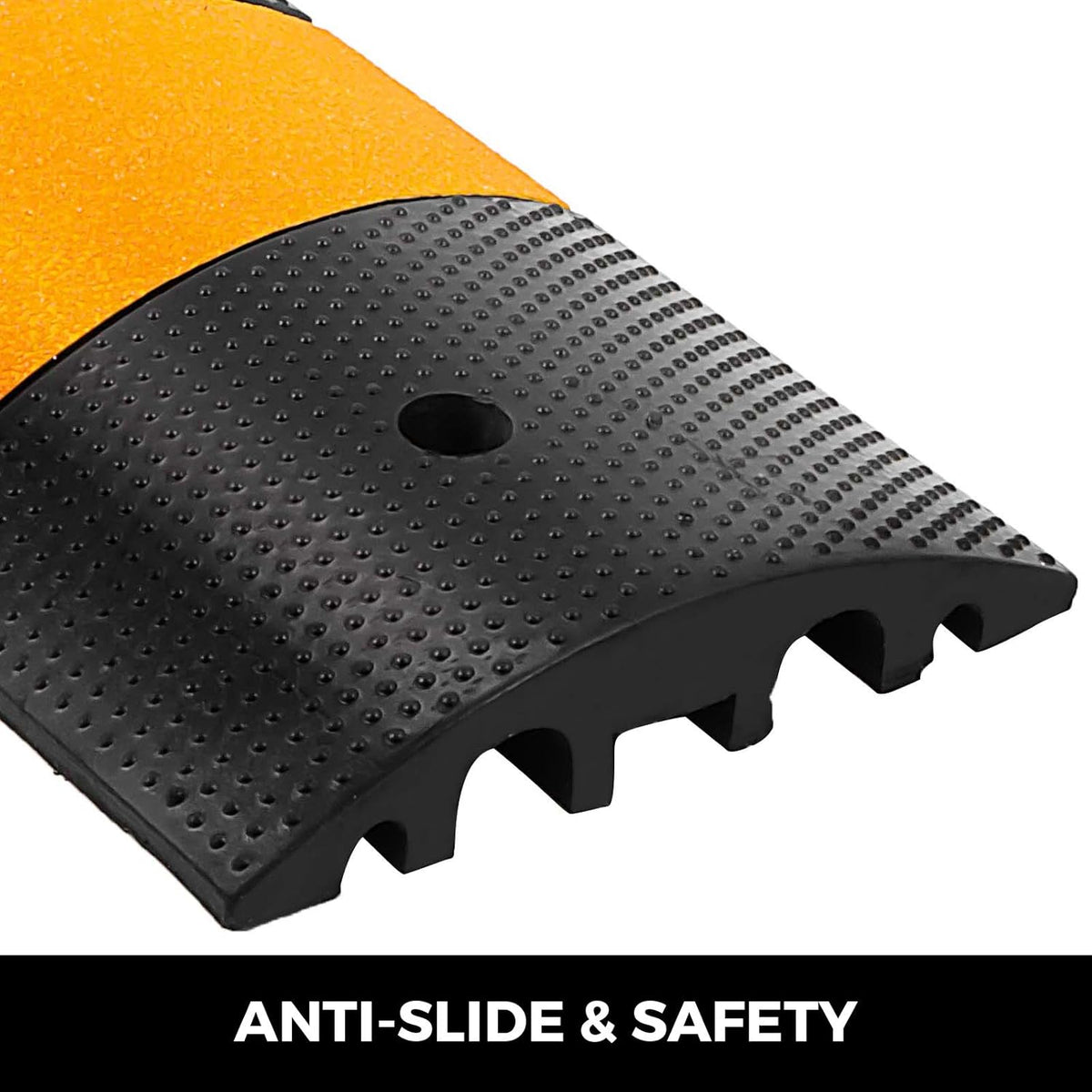 6 Feet Rubber Driveway Cable Protector Ramp 2-Channel T8226