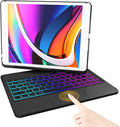 iPad 9th Generation Case with Keyboard and Pencil Holder, Backlit, Touchpad (Purple) F88967